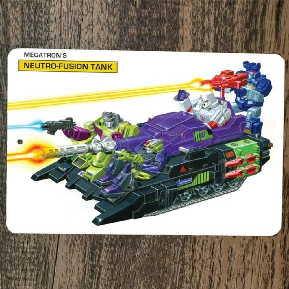 Megatrons Neutro-Fusion Tank 8x12 Metal Wall Sign Poster Transformers